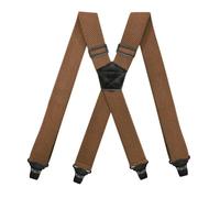 YUEZHAN Bretelles Suspender Adulte 4 Clips Hommes Bretelles X-Type Élastique Réglable Sangle Hommes Bretelles Larges Travail Mâle Camel-120Cm
