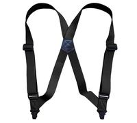 YUEZHAN Bretelles Suspender Bretelles pour Les Hommes De Travail De 3,8 Cm De Large 2 Clips en Plastique Heavy Duty Grand Et Grand Camionneur Bretelles Réglable Élastique Pantalon Bretelles Noir
