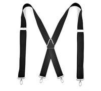 YUEZHAN Bretelles Suspender Triangle en Métal X Retour Suspensorio Classique 4 Crochet Clip Haute Élastique Hommes d'affaires Bretelles 2