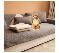 YUEZHONG Housse De Canapé À Boucle, Protection De Canapé en Peluche Ultra Douce Et Moelleuse, Surmatelas Antidérapant for Chiens Lavable, Housse De Canapé en Polaire Sherpa(Gray,90x120cm/35x47in)