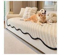 YUEZHONG Housse De Canapé Antidérapante for Chiens Lavable, Protecteurs De Canapé en Peluche Pelucheuse, Surmatelas en Peluche Respectueux des Animaux De Compagnie(Cream,70x150cm/28x59in)