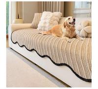 YUEZHONG Housse De Canapé Antidérapante for Chiens Lavable, Protecteurs De Canapé en Peluche Pelucheuse, Surmatelas en Peluche Respectueux des Animaux De Compagnie(Coffee,90x90cm/35x35in)