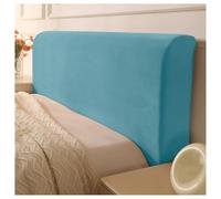 YUEZHONG Housse De Tête De Lit en Velours Extensible for Queen King, Pleine Taille, Housse De Protection Extensible Anti-poussière, avec Maintien Inférieur Élastique, Lavable(Cyan,King/75-86in)