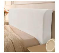 YUEZHONG Housse De Tête De Lit en Velours Extensible for Queen King, Pleine Taille, Housse De Protection Extensible Anti-poussière, avec Maintien Inférieur Élastique, Lavable(Wei,Cal King/65-75in)