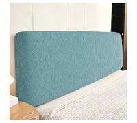 YUEZHONG Housse De Tête De Lit Extensible for Lit King Et Queen Size, Housse De Tête De Lit en Velours Jacquard À Feuilles, Protection Anti-poussière De Chambre À Coucher(Cyan,Cal King/67-75in)