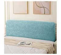 YUEZHONG Housse De Tête De Lit Extensible, Housse De Tête De Lit en Velours À Feuilles Jacquard, Housse De Protection Anti-poussière for Tête De Lit Rembourrée(Cyan,Cal King/67-75in)