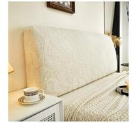 YUEZHONG Housse De Tête De Lit Extensible, Lavable, en Jacquard, Motif Bohème, Anti-poussière, for Lit Double, Queen Et King Size(Cream,150x65cm/59x25.6in)