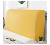 YUEZHONG Housse De Tête De Lit for Lit King Size, Housse De Tête De Lit Extensible en Velours Texturé, Lavable Et Anti-poussière(Yellow,Queen/55-67in)