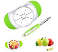 yufana 2 PièCes Coupe Pomme, Coupe-Fruit, Eplucheur De Pomme, 8 Slicers Lame, Acier Inoxydable De Pomme à Pomme, Decoupe Pomme, 17,5 X 10,5 Cm（GrüN）