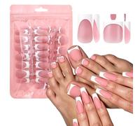 yufana 60 PièCes Faux Ongles, Négatif de Manche et de Orteil, Conseils Des Ongles, PâTe D'Ongle Artificielle Naturelle FrançAise, 15 Tailles, BâTon Acrylique Sur Les Ongles