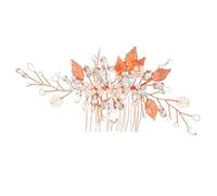 yufana Accessoires Pour Cheveux de Mariage, Accessoires Pour Cheveux En Perles de Mariage, Accessoires Pour Cheveux En Cristal de Mariage, Accessoires Pour Cheveux de MariéE (Or Rose)