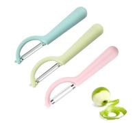 yufana Lot De 3 éPlucheur, éPlucheur De Pommes De Terre, éPlucheur Pour Cuisine, Lave-Vaisselle NettoyéE, Eplucheur De Pomme, Aux Carottes, Aux Pommes De Terre Et Aux Concombres-Rose/Bleu/Vert