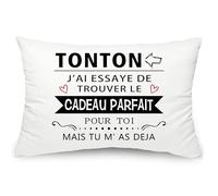 Yufansd Cadeau de Tonton Oncle J'Ai ESSAYE DE TROUVER Le Cadeau Parfait pour TOI mais TU M'AS Deja -Cadeau Fiançailles Anniversaire ou Noël pour Oncle Décoration Maison Personnalisée (Tonton-B)