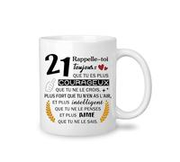 Yufansd Mug Anniversaire 21 Ans Humour Tasse pour Homme/Femme Cadeaux d'anniversaire Souvenir/Cadeau pour 21ème Fille Fils Maman Papa Tante Oncle Nounou Marraine Parrain Anniversaire (21)