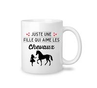 Yufansd Mug pour Filles Femmes - Idée Cadeau d'Inspiration pour Sœur, Amies, Famille, Amoureux des Chevaux - Tasse 350ml pour Anniversaire, Noël (Chevaux)