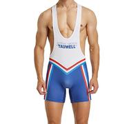 YUFEIDA - Body de sport pour hommes à manches longues, sous-vêtements de lutte en une pièce, sous-vêtements de base actifs, A/blanc., M