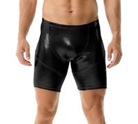 YUFEIDA Boxer effet mouillé en similicuir pour homme, Noir (sans cuir synthétique), XL