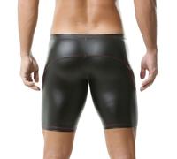 YUFEIDA Boxer Effet mouillé pour Homme en Simili Cuir, Noir, XL