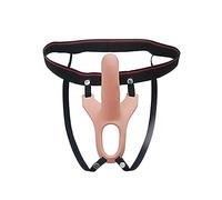 YUFENG2 Gode ceinture extensible creux avec harnais réglable, gode réaliste, manchon de pénis pour hommes, aide à la dysfonction érectile, jouet sexuel érotique SM (Color : Fleisch, Size : Groß)