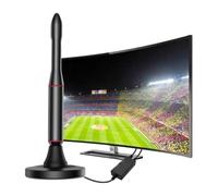 YUFFQOPC Antenne DVBT2 puissante HDTV d'intérieur avec amplificateur, antenne TV, réception à distance et 360 degrés, convient pour 1080p 4K et tous les téléviseurs, antennes HDTV pour téléviseur
