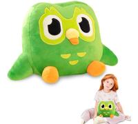YUFFQOPC Peluche en forme de chouette verte avec de grands yeux - 30 cm - Douce - Caricature - Jouet en peluche - Pour la décoration de la maison - Pour filles, garçons et enfants