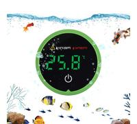 YUFFQOPC Thermomètre numérique LED sans fil - Mini thermomètre d'aquarium numérique avec écran tactile - Thermomètre d'aquarium haute précision - Thermomètre numérique pour eau douce et eau de mer