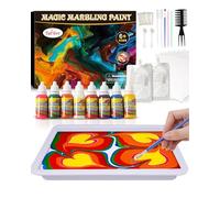 Yuforr Peinture marbrée à l'eau pour enfants - Kit d'artisanat pour filles et garçons, pour les enfants âgés de 6 ans et plus, 8 à 12 ans
