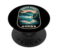Yufuin Onsen Japan Hot Spring Lake Kanji Souvenir Japonais PopSockets PopGrip Adhésif