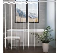 YUGAOYU Rideau de Douche Lavable 120 x 180 cm Peva Imperméable et Anti Moisissure Rideaux de Baignoire Parfait pour Les Salles de Bain pour Baignoire et Salle de Bains, Couleur Transparente