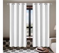 YUGAOYU Rideaux Occultant 140 x 161 cm Isolant Thermique Anti Froid Rideau de Chambre à Coucher Doux et Esthétiques, Décoration Maison pour Maison Chambre Fenetre, Blanc