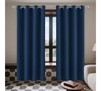 YUGAOYU Rideaux Occultant 146 x 161 cm Isolant Thermique Anti Froid Rideau de Chambre à Coucher Doux et Esthétiques, Décoration Maison pour Maison Chambre Fenetre, Bleu Foncé