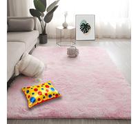 YUGAOYU Tapis Salon 230 x 460 cm Dessous Antidérapant Tapis de Sol Doux Antidérapant, Moderne, Moelleux, pour Decoration Salon, Chevet, Rose Clair