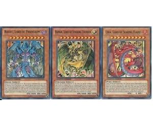 YuGiOh GX Legendary Collection 2 Single Card Ultra Rare Set of the 3 Sacred Beast Cards Uria, Hamon Raviel by Yu-Gi-Oh!