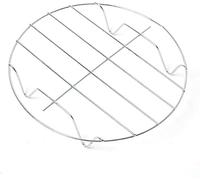 YUGN Grille ronde en acier inoxydable 23 cm - Support universel pour micro-ondes, four, barbecue et réfrigérateur - Accessoire de cuisson multifonction avec e-book offert