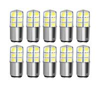 YUGRUPJG Ampoule LED 5050 super brillante 1156 BA15S P21W 1157 BA15D P21/5W, lentille en silicone 12SMD S25 G18 12 V for feux de freinage et de recul de voiture(10pcs 1157 bay15d)