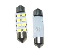 YUGRUPJG Lot de 10 ampoules LED Festoon 8 SMD 1210, 31 mm, 36 mm, 39 mm, 41 mm, éclairage de coffre, blanc, éclairage de lecture, for intérieur de voiture, 12 V(White 36MM)