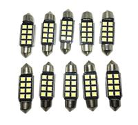 YUGRUPJG Lot de 10 ampoules LED Festoon CANbus C5W 31 mm, 36 mm, 39 mm, 41 mm, sans erreur, 5630, 5730, 8 LED SMD, for intérieur, lecture, blanc, bleu glacier, lampes de dôme(36mm,Crystal Blue)