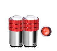YUGRUPJG Lot de 2 ampoules LED 1157 BAY15D P21/5W 12 V/24 V, très lumineuses et lumineuses, avec grand dissipateur thermique, for feux de recul et clignotants arrière(1157 BAY15D Red)