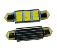 YUGRUPJG Lot de 2 ampoules LED 42 mm C5W C10W SV8.5 9 LED 5630 SMD Festoon CANBUS sans erreur for plaque d'immatriculation de voiture, lampes de lecture 12 V