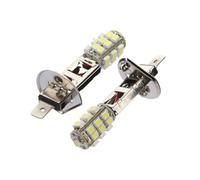 YUGRUPJG Lot de 2 ampoules LED H1 for feux antibrouillard, 25 SMD 3528 et 24 LED 4014, clignotants, feux de jour, 12 V, blanches(H1 25-3528 SMD)