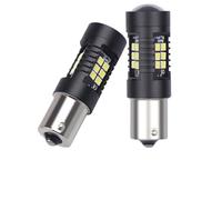YUGRUPJG Lot de 2 ampoules LED S25 1156 Bau15s Py21w P21w Ba15s for feux de voiture, clignotants, feux de stop rouges, 12 V, LED blanches(1156 BAU15S PY21W,Red)