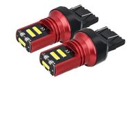 YUGRUPJG Lot de 2 ampoules LED T20 7443 W21/5W CSP ultra-brillantes for feux de stop et clignotants de voiture, feux de circulation diurnes, rouge, blanc, ambre(Red)