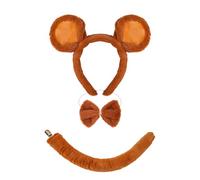 YUGSHNKFC 1/3/4 pièces - Ensemble d'accessoires de costume - Souris - Oreille - Bandeau - Queue - Tutus - Jupe - Nœud papillon - Pour enfants - Halloween - Cosplay
