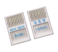 YUGSHNKFC 1 ensemble d'aiguilles à coudre pour jeans et machines à coudre 70/10 90/14 100/16 pour jeans et projets d'artisanat