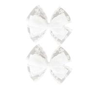 YUGSHNKFC 1 pièce/2 pinces à cheveux avec ruban double nœud pour femmes et filles - Barrettes à cheveux longs tendance - Accessoire de coiffure - Couleur unie