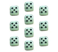 YUGSHNKFC 10 Pcs De Côté À Six Côtés Brillent dans Les Dés Sombres Acrylique De Jeux Jeux Plateau Jeu pour La Table Mathématiques Glow dans Un Divertissement en Acrylique Sombre pour Les À