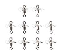 YUGSHNKFC 10 pièces en Acier Inoxydable Spinnerbait Accessoires leurres de pêche Crochet appâts Mouche hélice Topwater leurres Accessoire émerillons de pêche
