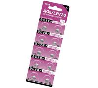 YUGSHNKFC 10 Pièces/Feuille De Piles Bouton AG2 LR726 1.5V Alimentation Alcaline Longue Durée pour Jouets Télécommandes Calculatrices Batterie Électronique pour Ordinateur Portable