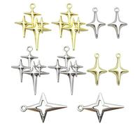 YUGSHNKFC 10pcs Bricolage À Quatre Colliers Étoiles Pointu