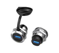 YUGSHNKFC 2 Pièces en Alliage De Zinc USB3.0 Adaptateurs Prises À sur Panneau Données À Vitesse Rapide Port Plaqué Or pour Installation Bureau Panneau Module USB Série D